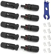 Solar Connectors,5 Pair Male/Female Solar Panel Cable Connectors,Solar Adapter Wire Plug Tool Kit for Solar Panel