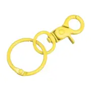 44mm Swivel Clasps Lanyard Snap Hook with Binder Ring for DIY Yellow