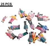 25 Pcs 1:87 Scale Model Railway Train People Figures HO Gauge Scene 13-15mm