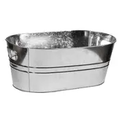 Ice Buckets, Galvanized Tub - Drink Buckets for Parties, Beverage Tub for Barbecue Enthusiasts, Bucket for Drinks Silver