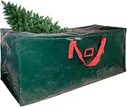 Christmas Tree Storage Bag, Heavy Duty 7.5 ft Artificial Xmas Holiday Tree Storage Zippered Bag with Carry Handles, Durable Waterproof Material, Protect Against Dust, Insects & Moisture (Green)