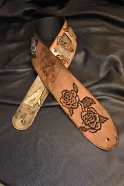 Leather guitar strap "ONE OF A KIND" creations each one Custom designed