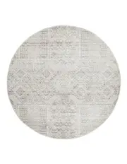 [Rug Culture] Mirage Zelda Round Rug in Silver Grey