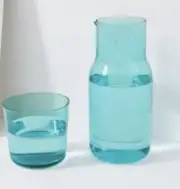 Jonathan Adler BIBA BEDSIDE CARAFE SET-2 PIECE-BLUE-NEW IN BOX