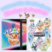 Pokemon TCG Prismatic Evolutions Binder & Poster ONLY- BRAND NEW