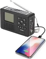 Portable Crank Radio, Weather Radio with Torch and Solar Charging Function, Emergency Crank Radio, Solar, Appropriate Size is the Multifunctional Portable Speaker