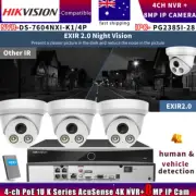 Hikvision Compatible 8MP IR 4K IP Camera+DS-7604NXI-K1/4P NVR CCTV System Lot US
