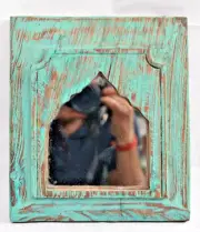 Handmade Rustic Vintage Style Decorative Wall Mirror Frame Solid Hard Wood M3