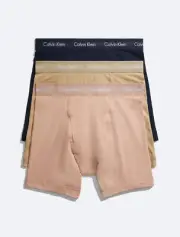 Calvin Klein Men's Underwear Cotton Stretch 3-Pack Boxer Brief, Multicolor, XL