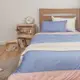 床包 / 雙人特大【簡單生活系列-藍粉】100%精梳棉 雙人特大床包含二件枕套