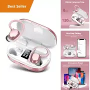Wireless Bluetooth 5.3 Earbuds with 128H Playtime, LED Display, ENC Noise Cancel
