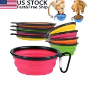 4 Portable Travel Collapsible Foldable Pet Dog Bowl for Food /Water Bowls Dish