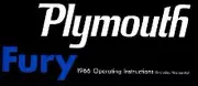 1966 Plymouth Fury Owners Manual User Guide Reference Operator Book Fuses Fluids