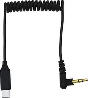 eMagTech Type-C Male to TRS 3.5mm Male Audio Cable Microphone Jack Audio Adapter Cable Compatible with Hollyland Lark M1/150 for Android Phone, Black