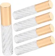 SHERCHPRY 5pcs Portable Essential Oil Roller Bottles Glass Sub Containers for Travel Refillable Perfume Vials for Skincare and Fragrance Easy to Clean Random Random Color