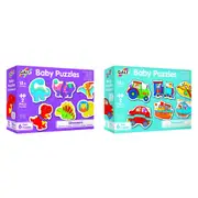 4pc Galt Baby Puzzles Dinosaurs/Transport Learning Game Kids/Childrens Toy 18m+