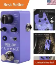 Looper Pedal Drum Machine 2 in 1 Drum Looper Guitar Pedals, 20 Minutes Loop T...