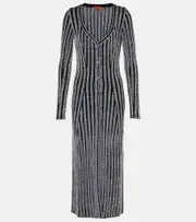 [Missoni] Missoni Lamé midi dress UK 8 black