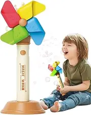 Bubble Maker | Electric Lighted Musical Toy | 3 Gears Windmill Bubble Machine for Kids Easter Christmas Backyard Garden Party Beach Activities