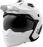 Jet Helmet Cafe Racer Open Face Motorcycle SunVisor Custom Scooter White XS