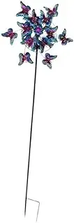 Generic Wind Spinner Outdoor Wind Sculpture Metal Windmill with Metal Stake Pinwheel for Lawn, Outside, Garden, Yard Art Decorations