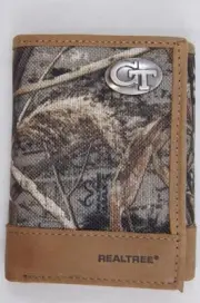 ZEP-PRO Georgia Tech Yellow Jackets Realtree Camo Trifold Wallet TIN GIFT BOX
