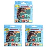 3x 4pc Dino Island Cork-Backed Drink Coasters Table Protector Mat Square Dino