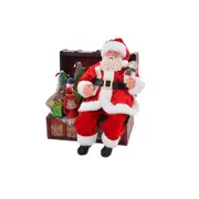 Gibson Gifts Classic Santa Treasure Chest Figurine Xmas Home Decor 22x20cm