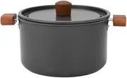Yajuyi Camping Pot Stock Pot with Lid with Double Handle Porridge Noodle Pot Camping Cookware Camping Stockpot for Picnic Camping, 2.8L