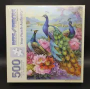 PEACOCKS Jigsaw Puzzle 500 Piece 18" X 24" By Oleg Gavrilov Bits And Pieces Inc.