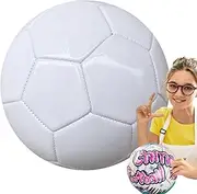 Autograph Football Ball - Premium Match Design, Signature Display Piece | Authentic Collector's Football, Durable PU Surface, Youth Adult Size, Ideal Gift Sports Fans, Lightweight Souven