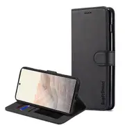 For Google Pixel 6 Wallet Case Flip Leather Card Slots Shockproof Magnetic Stand Cover (Black)