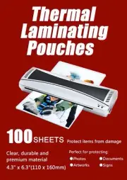 4"x6" Thermal Laminating Pouches 3 mil Thermal Laminator Pouches Sheets for S...