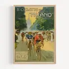 Biciclette Marca Milano Ballerio (Italy) Bicycle 1912 Retro Vintage Poster Print