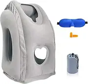 SmartDer Inflatable Travel Pillow, Airplane Pillow with Patented Valve Design, Travel Accessories with Neck and Head Support, Travel Pillows for Long Haul Flights, Cars, Buses, Trains, Office Napping
