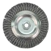 186040-6" x 3/16" x 5/8"-11 Stringer Bead Wire Wheel, .020 Stainless Steel Wire