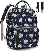 Dezcrab Baby Diaper Bag Backpack for Women, Large Capacity Waterproof Maternity Travel Nappy Backpacks with Stroller Straps
