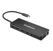 Simplecom CHN613 USB-C 13-in-1 Multiport Docking Station Dual HDMI + VGA Triple