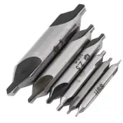 6pcs 1/1.5/2/2.5/3/5mm 60 Degree HSS Center Drill Bits Centering Set