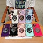 For Samsung S24FE S23FE S23 S22 A16 A14 A15 A25 A35 Shockproof Plating Ring Case