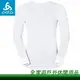 【全家遊戶外】㊣ODLO 瑞士 男-長袖V領保暖排汗衣 白-190882-10000 S、M、XL/衛生內衣 發熱衣 彈性衣 快乾透氣衣 保暖衣