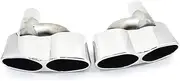 Automobile Stainless Steel Muffler Tip TailPipe Compatible For Benz W221 S350 S320 S500 S600 Change S65 Diffuser Exhaust Tip