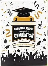 Graduation Gift Boxes, 12 Days Of Graduation Countdown Calendar, Creative Empty, Great Material, Practical Storage, 10.5x14.25x3.5 Inches For Party