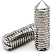10pcs M1.6 M2 M2.5 Length 1.4-20mm 304 A2-70 Stainless Steel Slotted Head Cone Point Tapered End Headless Grub Bolt Set Screw(1.6mm,10pcs M1.6)