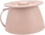 DECORNIJIA Portable Urinal Potty Pot for Adults Thickened Plastic Bedpan with Stable Base for Toilet Training Camping and Emergency Use Smooth Edges for Safety Sakura