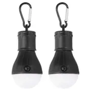 Camping Lantern, 2 Packs LED Tent Lamp Bulb Battery Powered 3 Modes, Black
