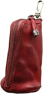 [DTSFHTDAL] Small Coin Purse Coin Genuine Leather Mini Coin Wallet Zipper Vintage Leather Coin Bag Car Key Holder Wallet for Men Women, Red, 1