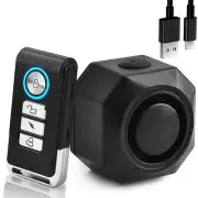 Loud 110dB Bike Alarm Remote Wireless Vibration Motion Sensor USB-C Rechargeable