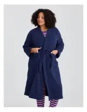 [Taking Shape] Plush Cosy Lounge Cardigan Harbour Blue