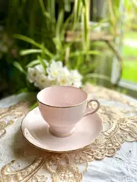 在飛比找Yahoo奇摩拍賣-7-11運費0元優惠優惠-英國骨瓷 Tuscan 甜美風粉色骨瓷咖啡杯 下午茶 vin